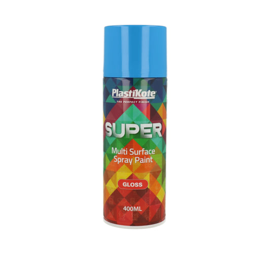 PlastiKote Super Spray Gloss Light Blue - 400ml