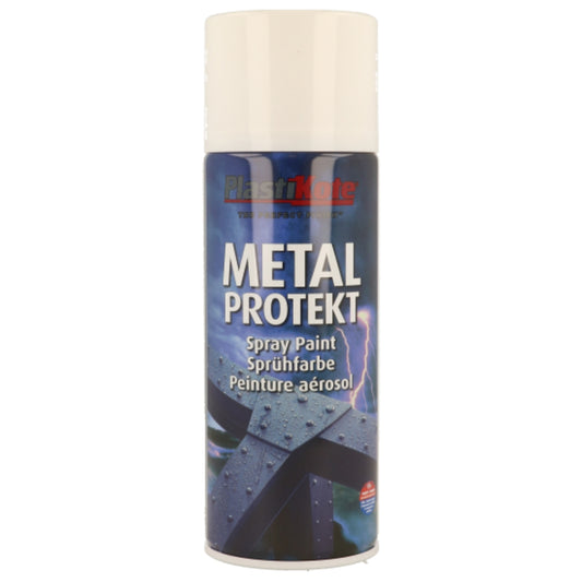 PlastiKote Metal Protekt Spray Gloss White - 400ml