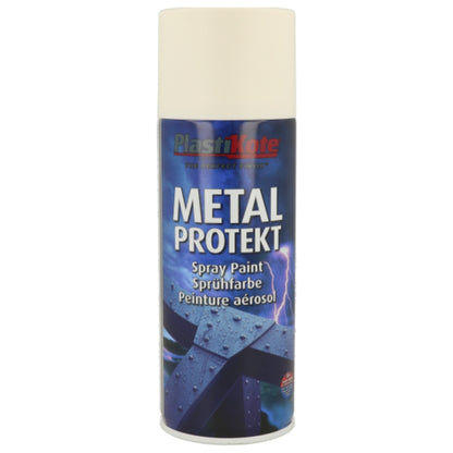 Plastikote Metal Protekt Satin White 400ml