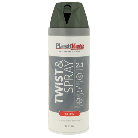 Plastikote Twist & Spray Medium Grey - 400ml