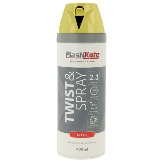 Plastikote Twist & Spray New Yellow - 400ml