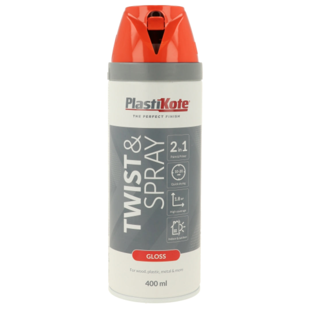 Plastikote Twist & Spray Gloss Orange - 400ml