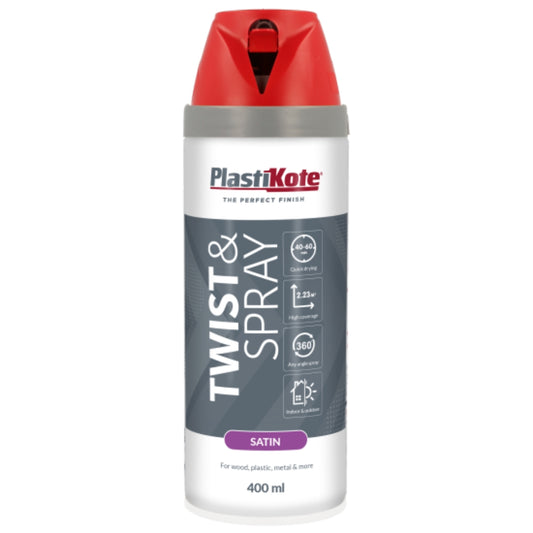 Plastikote Twist & Spray Satin Real Read - 400ml