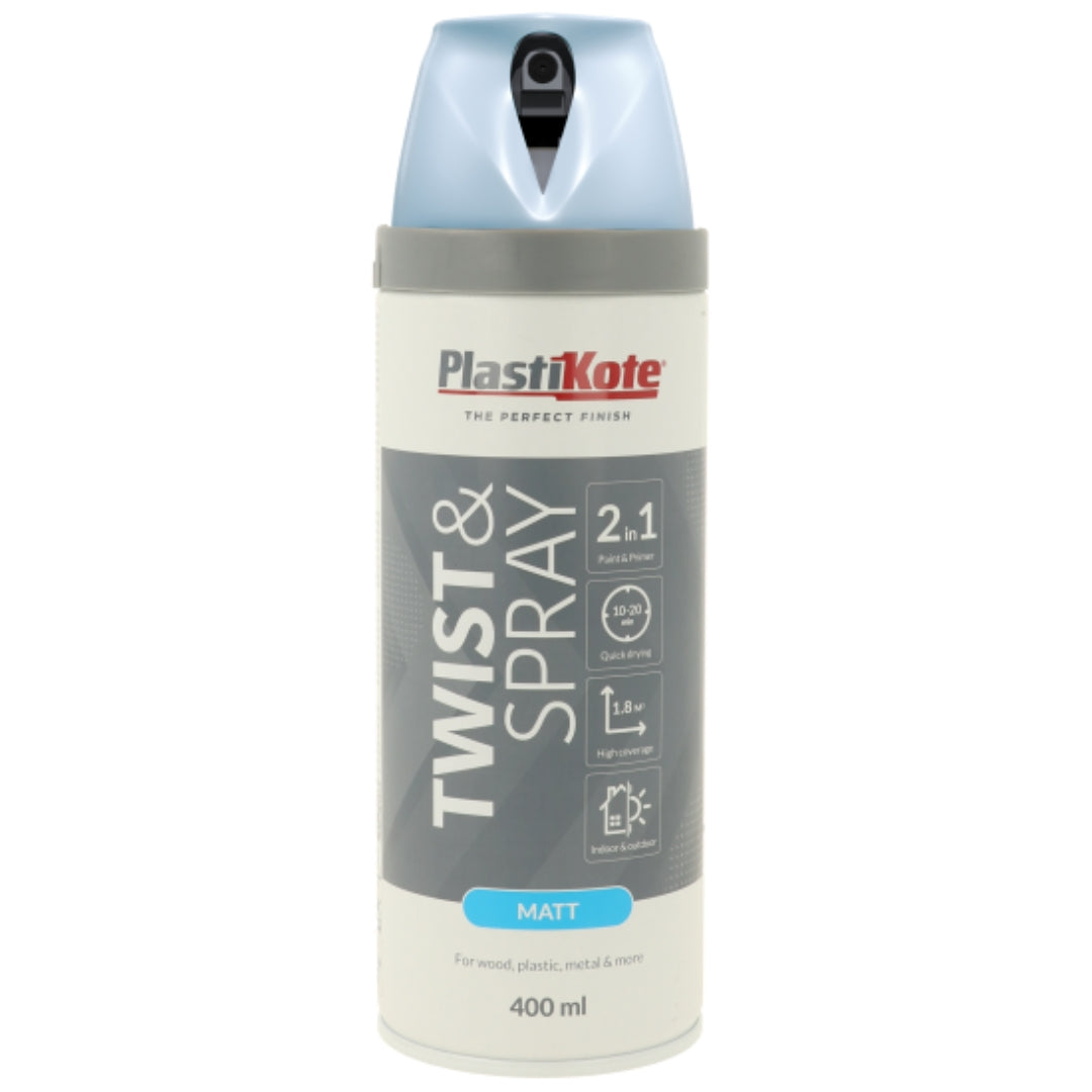 Plastikote Twist & Spray Satin Baby Blue -400ml  