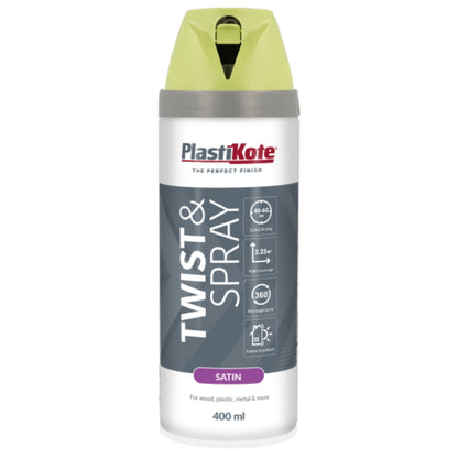 Plastikote Twist & Spray Satin Pistachio - 400ml