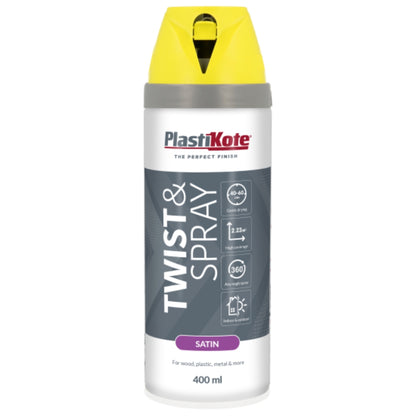 Plastikote Twist & Spray Satin Lime Green - 400ml