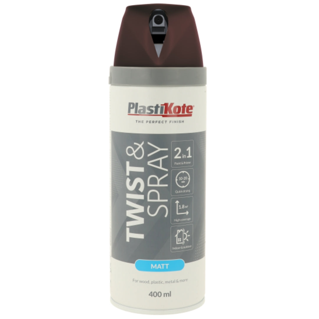 Plasitkote Twist & Spray Matt Chocolate - 00ml