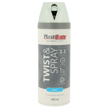 Plastikote Twist & Spray Matt Duck Egg Blue -400ml 