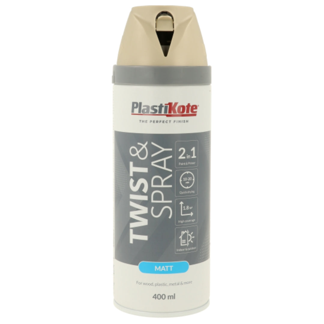 Plastikote Twist & Spray Matt French Grey - 400ml