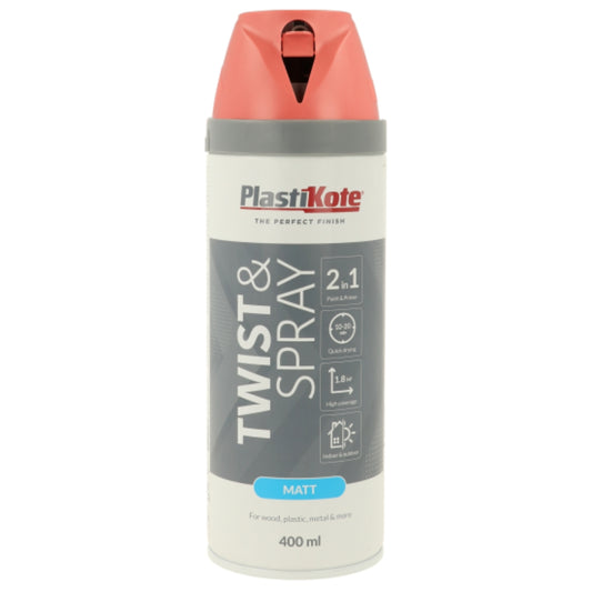 Plastikote Twist & Spray Matt Dusty Coral - 400ml