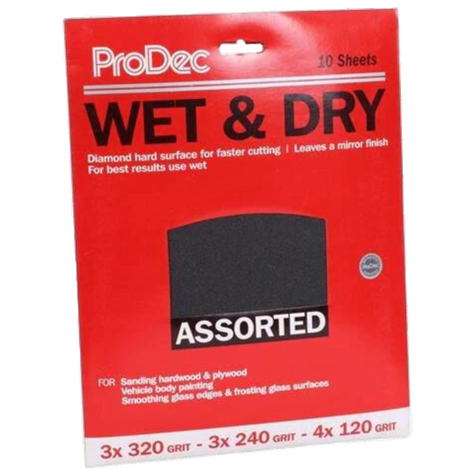 ProDec Wet & Dry Sandpaper Assorted
