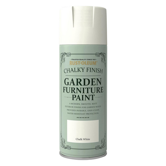 Rust-Oleum Chalky Garden Furniture Spray Paint Chalk White- 400ml