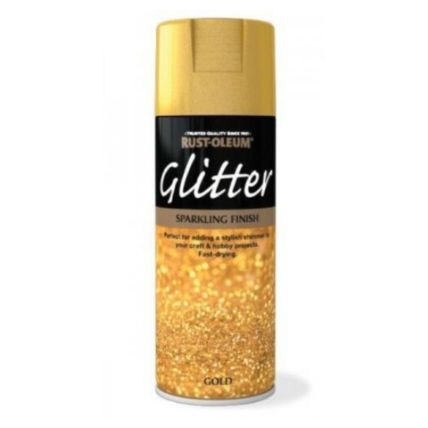 Rustoleum glitter spray gold