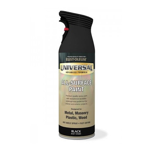 Rust-Oleum Universal Matt Black 400ml – Andrews Aerosols