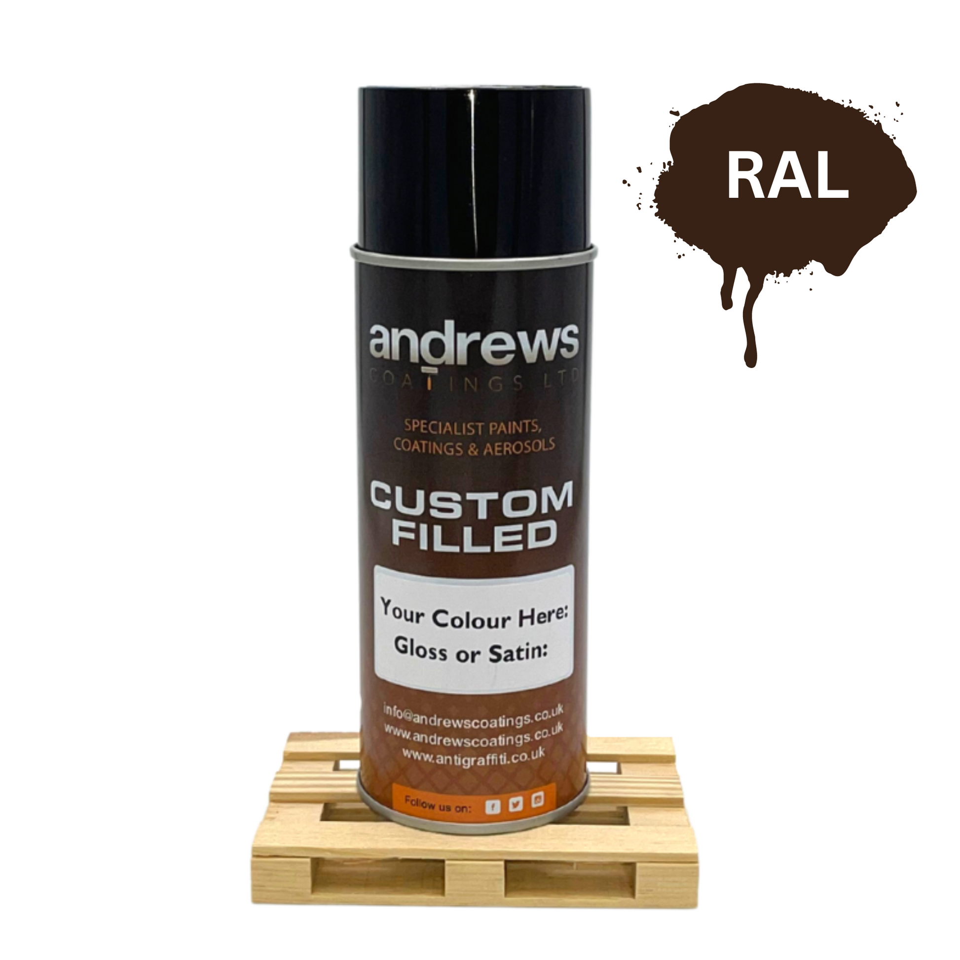 Andrews custom aerosol Ral colours